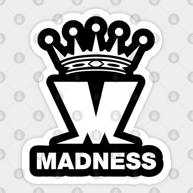 Madness Band White Print Sticker by Timeless Chaos